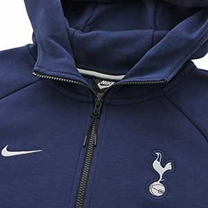 Sudadera Nike Tottenham Tech Fleece Hoodie - Sudadera con capucha Nike del Tottenham - azul marino - detalle cuello