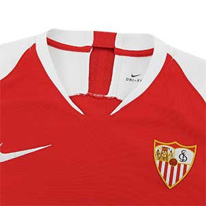 Camiseta Nike 2a Sevilla 2019 2020 - Camiseta Nike segunda equipación Sevilla 2019 2020 - roja y blanca - detalle cuello