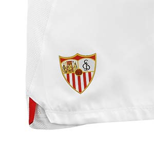 Short Nike Sevilla 2019 2020 - Pantalón corto primera equipación Nike Sevilla 2019 2020 - blanco - detalle escudo