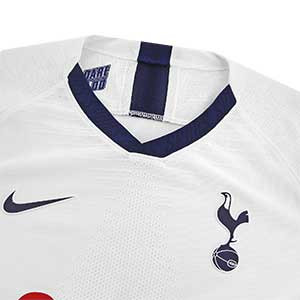 Camiseta Nike Vapor Match 19 2020 Tottenham - Camiseta Nike auténtica primera equipación Tottenham 2019 2020 - blanca - detalle cuello