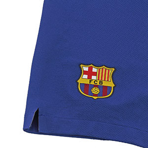 Short Nike Barcelona Vapor Match 2019 2020 - Pantalón corto Nike auténtica primera equipación FC Barcelona 2019 2020 - azul - detalle escudo