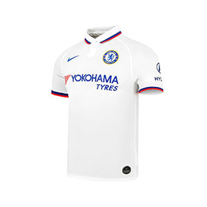 Camiseta Nike 2a Chelsea Pedro 19 20 Stadium - Camiseta Nike segunda equipación Pedro Rodríguez Chelsea 2019 2020 - blanca - frontal