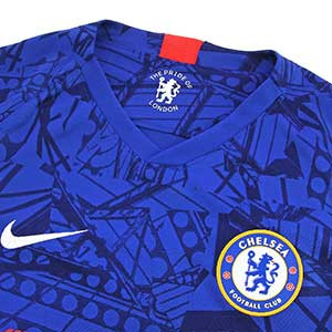 Camiseta manga larga Nike Chelsea 2019 2020 Stadium - Camiseta de manga larga Nike primera equipación Chelsea 2019 2020 - azul - cuello