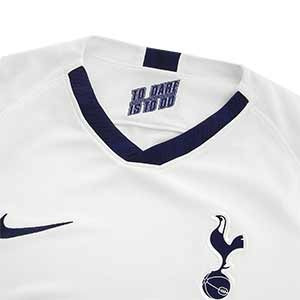 Camiseta manga larga Nike Stadium Tottenham 2019 2020 - Camiseta de manga larga Nike primera equipación Tottenham 2019 2020 - blanca - detalle cuello