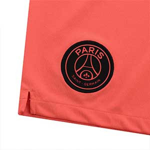 Short Nike 2a PSG 2019 2020 Stadium - Pantalón corto Nike x Jordan segunda Paris Saint-Germain 2019 2020 - rojo - detalle escudo