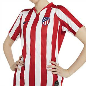 Camiseta Nike João Félix Atlético mujer 19 20 Stadium - Camiseta mujer João Félix Nike primera Atlético Madrid 2019 2020 - roja y blanca - frontal