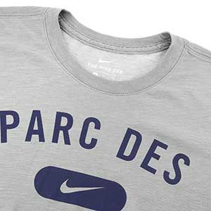 Camiseta algodón Nike PSG - Camiseta de algodón Nike del PSG - gris - detalle cuello