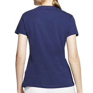 Camiseta Nike Tottenham mujer Evergreen Crest - Camiseta para mujer de algodón Nike del Tottenham 2019 2020 - azul marino - trasera