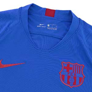 Camiseta Nike Barcelona entreno 19 2020 Strike - Camiseta de entrenamiento FC Barcelona 2019 2020 - azul - detalle cuello