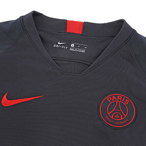 Camiseta Nike PSG entreno Strike 2019 2020 - Camiseta entreno Nike PSG 2019 2020 - gris oscura - detalle cuello