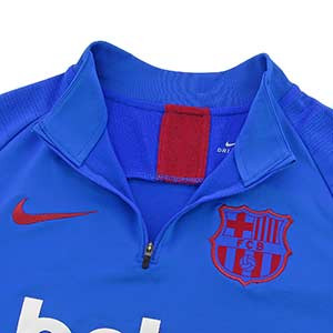 Sudadera Nike Barcelona entreno 2019 2020 Strike - Sudadera de entrenamiento FC Barcelona 2019 2020 - azul - detalle cuello