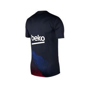 Camiseta Nike Barça pre-match Strike 2019 2020 - Camiseta de calentamiento Nike FC Barcelona 2019 2020 - azul y granate - trasera