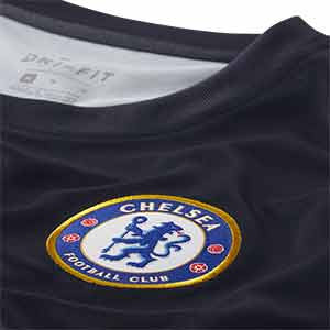 Camiseta Nike Chelsea pre-match 2019 2020 - Camiseta pre partido Nike Chelsea 2019 2020 - blanca y azul marino - detalle cuello