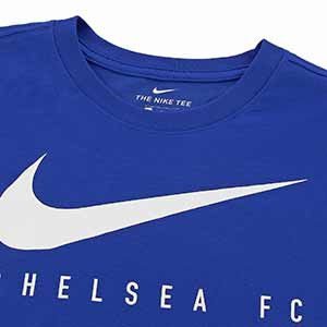 Camiseta Nike Chelsea Dry Travel Ground - Camiseta de algodón manga corta Nike Chelsea 2019 2020 - azul - detalle cuello