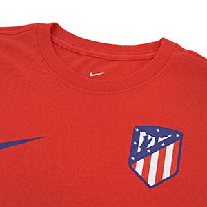 Camiseta Nike Atlético Core Match - Camiseta de algodón Nike del Atlético de Madrid 2019 2020 - roja - detalle cuello