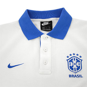 Polo Nike Brasil Matchup 2019 - Polo Nike Brasil Matchup 2019 - blanco - detalle cuello