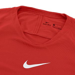 Camiseta interior térmica Nike Dri-Fit Park - Camiseta interior compresiva manga larga Nike - roja - detalle cuello