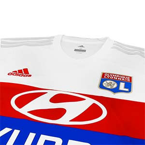 Camiseta niño Olympique Lyon 17/18 - Camiseta infantil oficial primera equipación Olympique Lyon 2017 - 2018 - Blanco - pecho