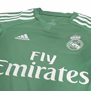 Camiseta portero R. Madrid 17/18 - Camiseta oficial portero Real Madrid primera equipación 2017 - 2018 - Verde - escudo