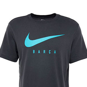 Camiseta algodón Nike Barcelona Ground Champions - Camiseta de algodón Nike del FC Barcelona 2019 2020 - gris - frontal