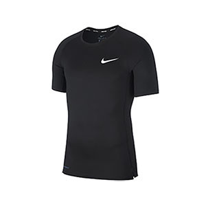 Camiseta interior térmica Nike Pro - Camiseta interior compresiva de manga corta Nike - negra - frontal