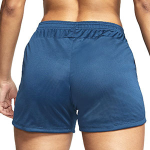 Short Nike mujer Dry academy Pro - Pantalón corto de mujer Nike para entrenamiento de fútbol - azul - trasera