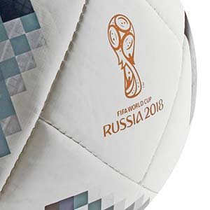 Balón Telstar 18 World Cup Glider  - Pelota de fútbol adidas Telstar 18 replica del Mundial 2018 - Talla 5 - Blanco - detalle