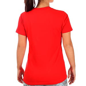 Camiseta Nike Atlético mujer Ground UCL - Camiseta de mujer de algodón Nike del Atlético de Madrid de la Champions League - roja - trasera