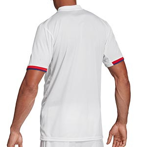 Camiseta adidas O.Lyon 2019 2020 - Camiseta adidas primera equipación Olympique Lyon 2019 2020 - blanca - trasera