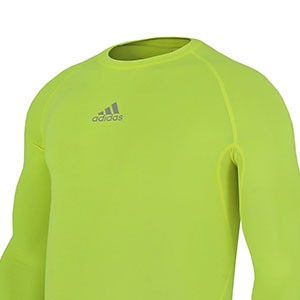 Camiseta compresiva M/L adidas Alphaskin - Camiseta entrenamiento compresiva manga larga adidas Alphaskin - Amarillo - frontal