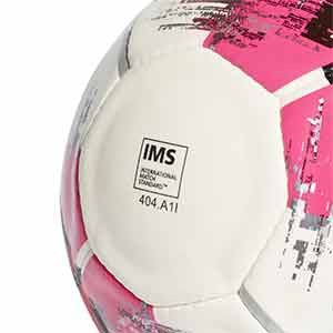 Balón adidas Team Artificial talla 4 - Balón de fútbol para césped artificial adidas Team Artificial talla 4 - blanco y rosa - detalle