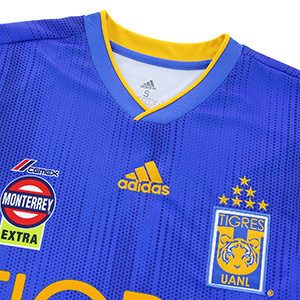 Camiseta adidas 2a Tigres UANL 2019 2020 - Camiseta adidas segunda equipación Tigres UANL 2019 2020 - azul - detalle cuello