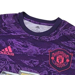 Camiseta adidas niño United portero 2019 2020 - Camiseta portero infantil manga larga adidas Manchester United 2019 2020 - morada - Detalle