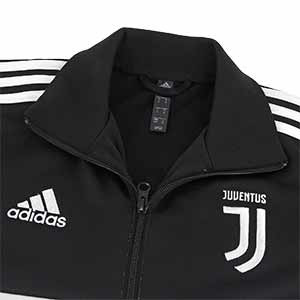 Chaqueta chándal adidas Juventus 3S 2019 2020 - Chaqueta chándal adidas Juventus 2019 2020 - blanca y negra - detalle cuello