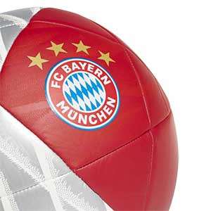 Balón adidas Bayern Capitano talla 5 - Balón de fútbol adidas Bayern 2019 2020 talla 5 - rojo y blanco - detalle