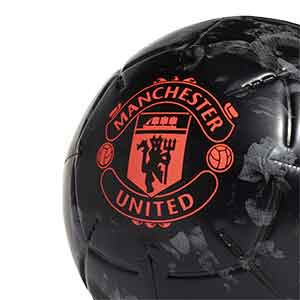 Balón adidas United Capitano talla 5 - Balón de fútbol adidas Manchester United 2019 2020 talla 5 - negro y rojo - detalle