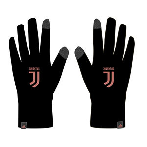 Guantes térmicos adidas Juventus - Guantes térmicos adidas para el invierno Juventus 2019 2020 - negros - frontal