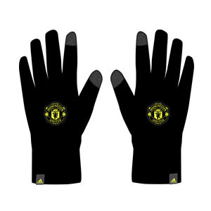 Guantes térmicos adidas Manchester United - Guantes térmicos para el invierno adidas del Manchester United 2019 2020 - negros - frontal