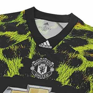 Camiseta EA Sports adidas Man United 18 2019 - Camiseta edición limitada EA Sports Manchester United 2018 2019 - leopardo - detalle cuello