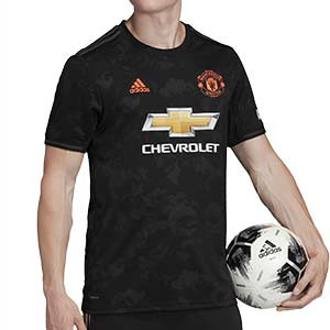 Camiseta adidas 3a Rashford United 2019 2020 - Camiseta Rashford adidas tercera equipación Manchester United 2019 2020 - negra - frontal