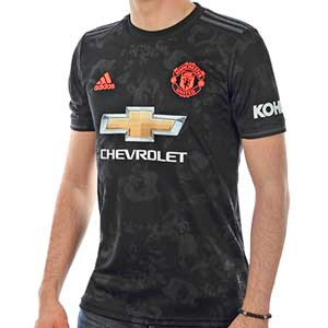 Camiseta adidas 3a Pogba United 2019 2020 - Camiseta Pogba adidas tercera equipación Manchester United 2019 2020 - negra - trasera