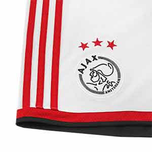 Short adidas Ajax 2019 2020 - Pantalón corto primera equpación Ajax 2019 2020 - blanco - detalle escudo