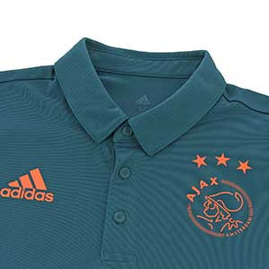 Polo adidas Ajax 2019 2020 - Polo adidas Ajax 2019 2020 - verde azulado - detalle cuello