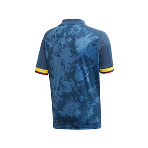 Camiseta adidas 2a Colombia niño 2019 2020 - Camiseta infantil segunda equipación selección colombiana 2019 2020 - azul marino - trasera