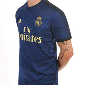 Camiseta adidas 2a Real Madrid Hazard 2019 2020 - Camiseta Hazard adidas segunda equipación Real Madrid 2019 2020 - azul marino - frontal