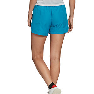 Short adidas Condivo 20 Primeblue mujer - Pantalón corto de entrenamiento de fútbol de mujer adidas - azul - trasera