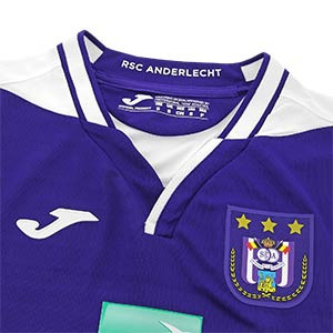 Camiseta Joma Anderlecht 2019 2020 - Camiseta Joma primera equipación Anderlecht 2019 2020 - morada - cuello