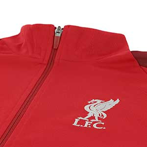 Chaqueta entreno Liverpool 18 - 19 - Chaqueta de chándal entreno Liverpool 2018 - 2019 - Rojo - detalle escudo