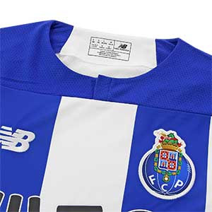 Camiseta New Balance Porto 2019 2020 - Camiseta primera equipación New Balance Porto 2019 2020 - azul y blanca - detalle cuello