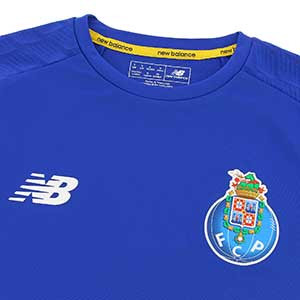 Camiseta New Balance Porto entreno 2019 2020 - Camiseta entrenamiento New Balance Porto 2019 2020 - azul - detalle cuello